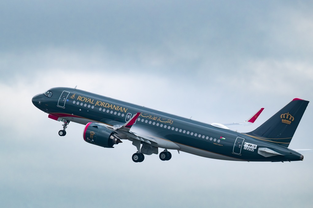 وصول الطائرة رقم 17 من عائلة إيرباص A320neo إلى أسطول الملكية الأردنية 